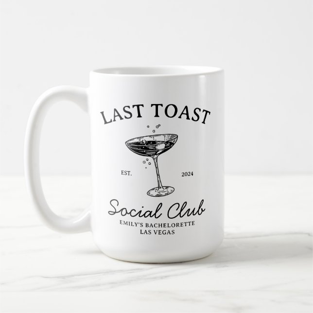 Caneca De Café Último brinde Clube Social de Despedida de Solteir (Esquerda)