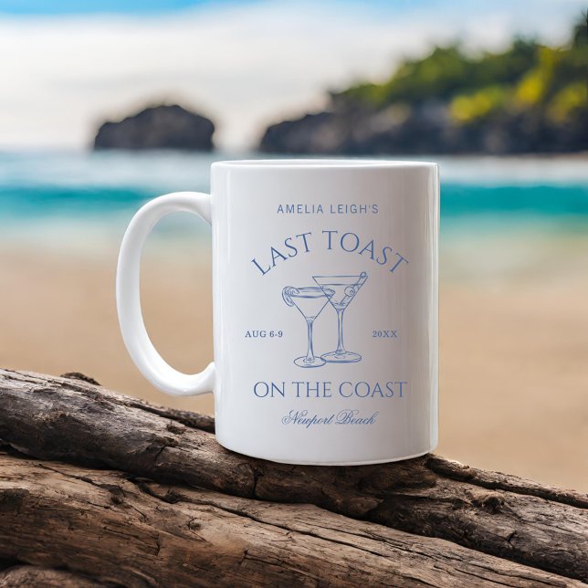 Caneca De Café Último Brinde na Costa Fim de Semana de Despedida  (Criador carregado)