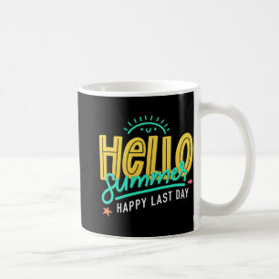 Caneca De Café Último Dia De Aula Feliz Verão Professor Aluno