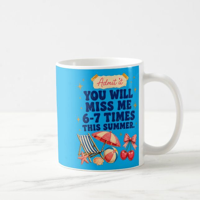 Caneca De Café Último Dia de Aula Professoras Mulheres Anúncio Vo (Direita)