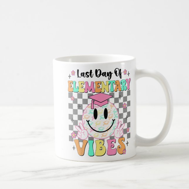 Caneca De Café Último Dia De Graduação Primária A Garota (Direita)