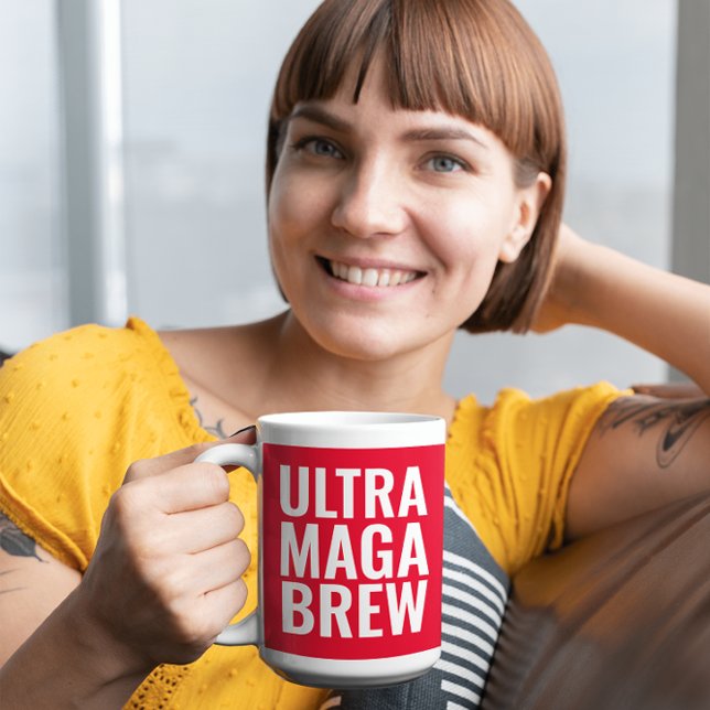 CANECA DE CAFÉ ULTRA MAGA TRUMP BREW CAFFEE MUG (Criador carregado)