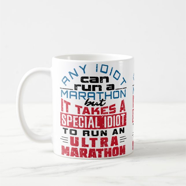 Caneca De Café Ultra Marathon Runner Ultramarathon Running Funny  (Esquerda)