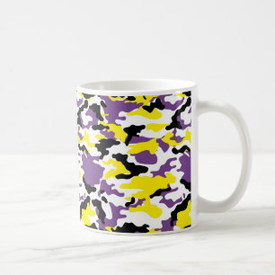 Caneca De Café Ultra Violet e Ouro Camo Mug