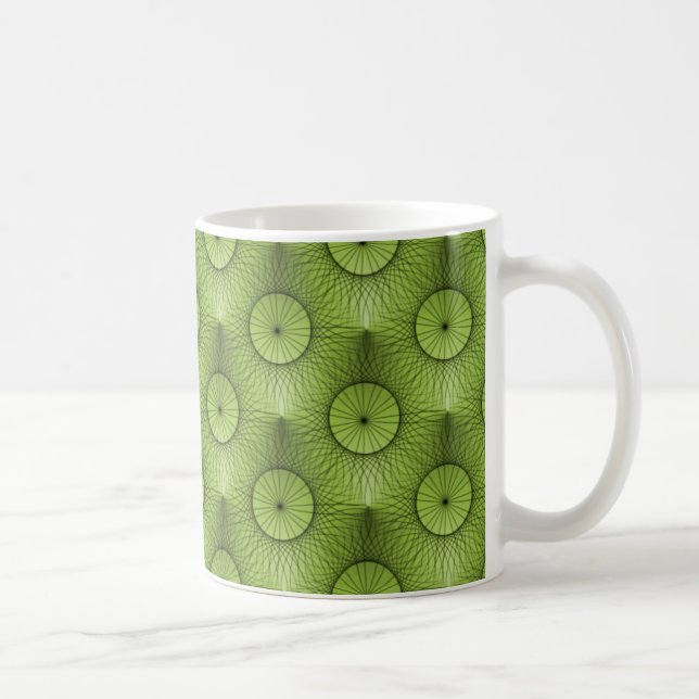 Caneca De Café Ultramodern Chic Mug, Verde-Oliva (Direita)