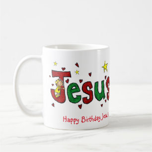 Caneca De Café Um abraço de Jesus do feliz aniversario de pouco