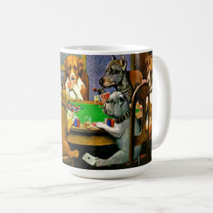 Caneca De Café Um Amigo em Apuros, Cães Jogando Pôquer,