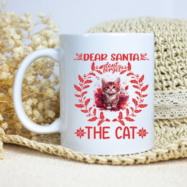 Caneca De Café Um apelo de feriado de um gatinho brincalhão (Criador carregado)
