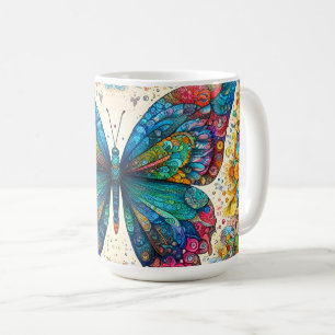 Caneca De Café Um Balé Arco-Íris de Borboleta