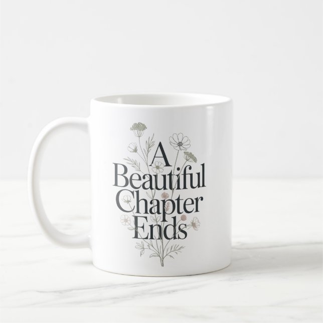 Caneca De Café Um Belo Capítulo Termina Citação de Aposentadoria  (Esquerda)