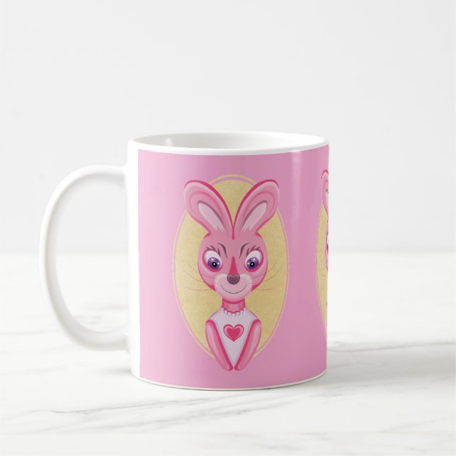Caneca De Café Um belo desenho animado de menina coelhinha (Esquerda)
