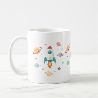 Caneca De Café um belo foguete voando através de um spa caprichos