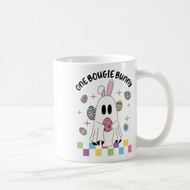 Caneca De Café Um Boojee Bunny Engraçado Boo Dia do Felz pascoa F (Direita)