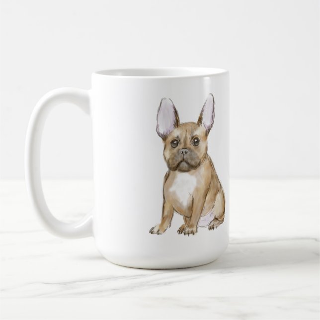 Caneca De Café Um cachorrinho francês adorável (Esquerda)
