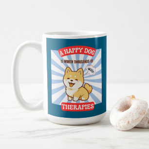 Caneca De Café Um cachorro feliz Shiba cachorro fofo