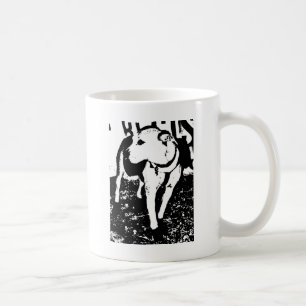 Caneca De Café Um cão de filhote de cachorro misturado