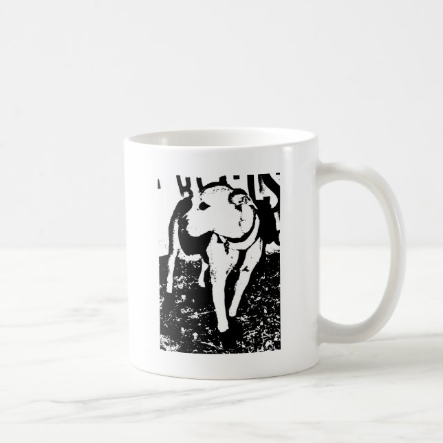 Caneca De Café Um cão de filhote de cachorro misturado (Direita)