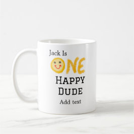Caneca De Café Um cara feliz 1rua feliz Aniversário sorrido amare
