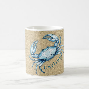 Caneca De Café Um Caranguejo Azul