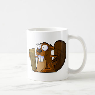 Caneca De Café Um caráter bonito do castor dos desenhos animados