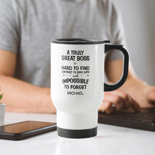 Caneca De Café Um chefe verdadeiramente Excelente, preto e branco