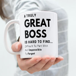 Caneca De Café Um chefe verdadeiramente ótimo Citação de agradeci