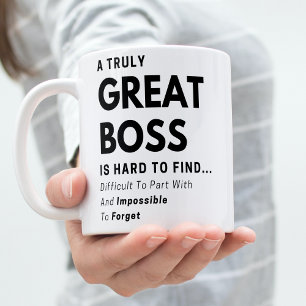 Caneca De Café Um chefe verdadeiramente ótimo Citação de agradeci