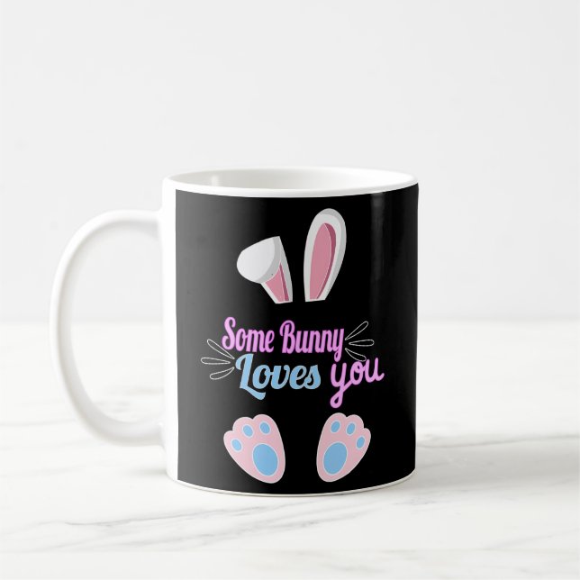 Caneca De Café Um Coelhinho Te Ama Páscoa (Esquerda)