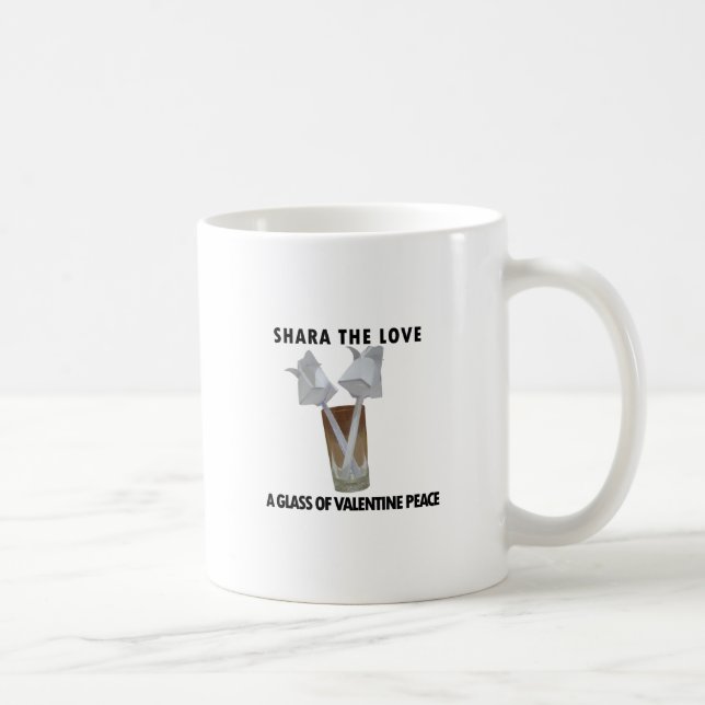 Caneca De Café Um copo de paz de valentine. (Direita)