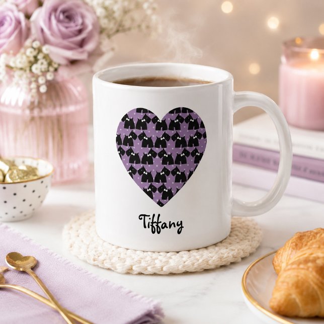 Caneca De Café Um Coração Cheio de Scotties (Criador carregado)