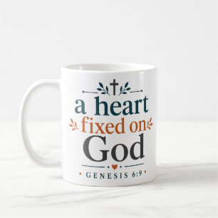 Caneca De Café Um Coração Fixo em Deus Encorajamento Cristão