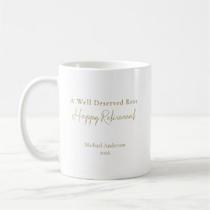 Caneca De Café Um Descanso Merecido Elegante Personalizado