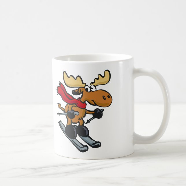Caneca De Café Um desenho animado| escolher cor de fundo (Direita)