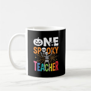 Caneca De Café Um Design de Halloween de um Professor Assustador_