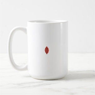 Caneca De Café Um design gráfico vermelho simétrico com geometr