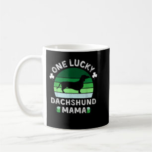 Caneca De Café um dia de sorte dachshund mama rua engraçada patri