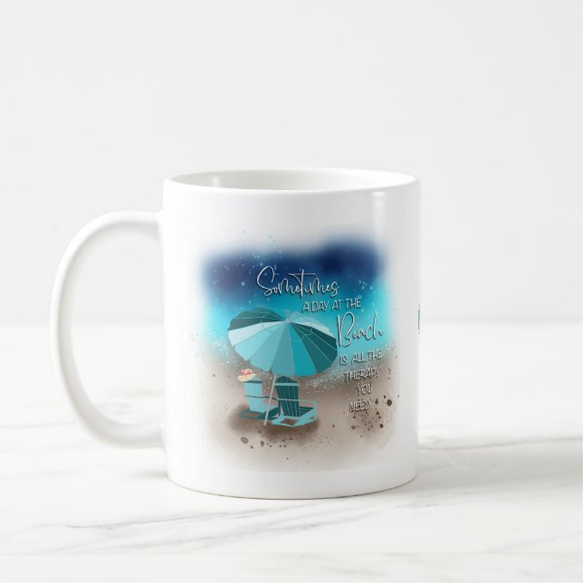 Caneca De Café Um Dia Na Praia (Esquerda)