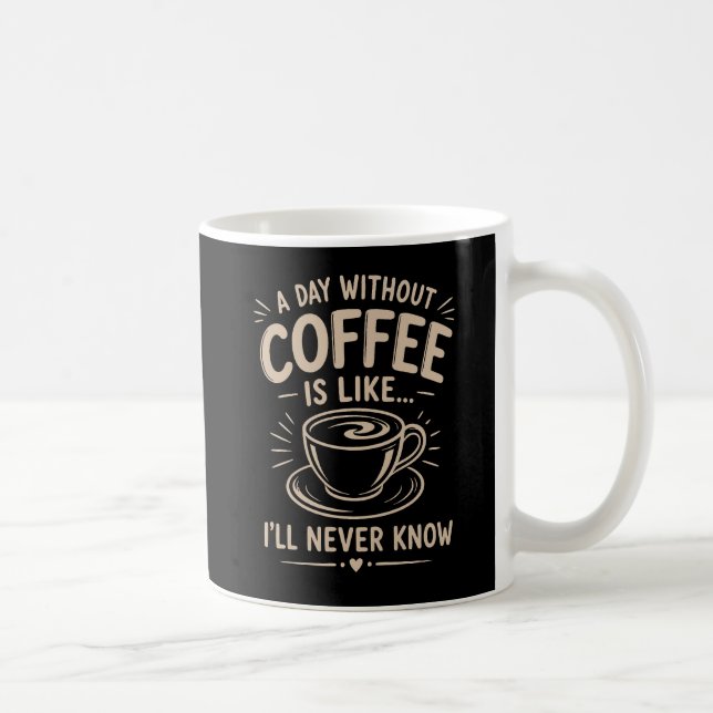 Caneca De Café Um dia sem café é como eu nunca saberei (Direita)