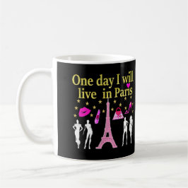 CANECA DE CAFÉ UM DIA VOU VIVER EM PARIS
