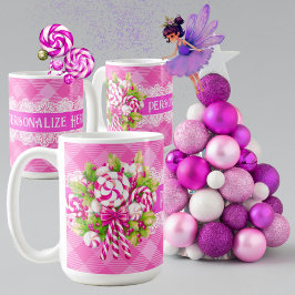 Caneca De Café Um doce algodão rosa e púrpura Natal