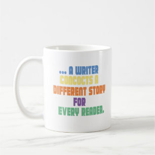 Caneca De Café um escritor inventa uma história diferente para ca