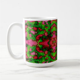 Caneca De Café Um estudo em rosa e verde
