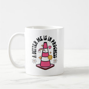 Caneca De Café Um Eu Melhor Está Em Andamento Citação Positiva
