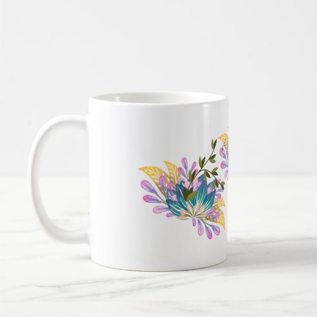 Caneca De Café Um feito de ilustração do teacup bem projetado (Esquerda)