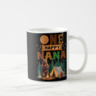 Caneca De Café Um Feliz Aniversário de 1 Ano da Nana Camper Urso 