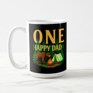 Caneca De Café Um Feliz Papá Primeiro Aniversário Acampando Engra