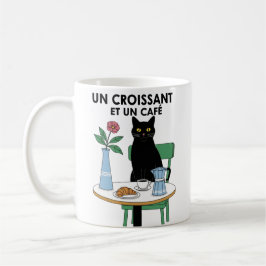 Caneca De Café Um Gato Croissant 