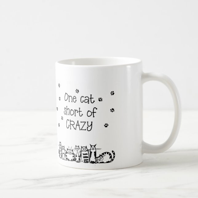 Caneca De Café Um gato curto de presentes loucos (Direita)