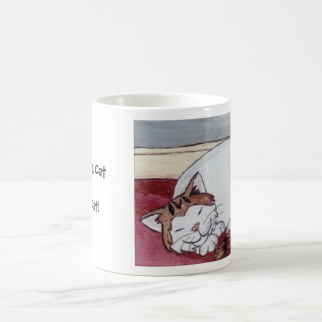 Caneca De Café Um gato do sono é um gato feliz! (Centro)