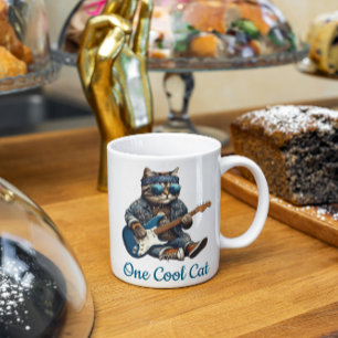 Caneca De Café Um Gato Legal Tocando Violão
